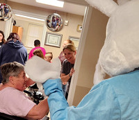 Easter bunny at Lima Convalescent Home - 3/30/24