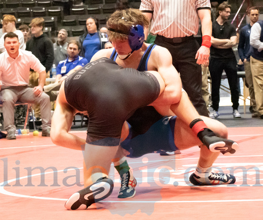 Allen East's Jordan Neal (Right) takes control of his opponent,